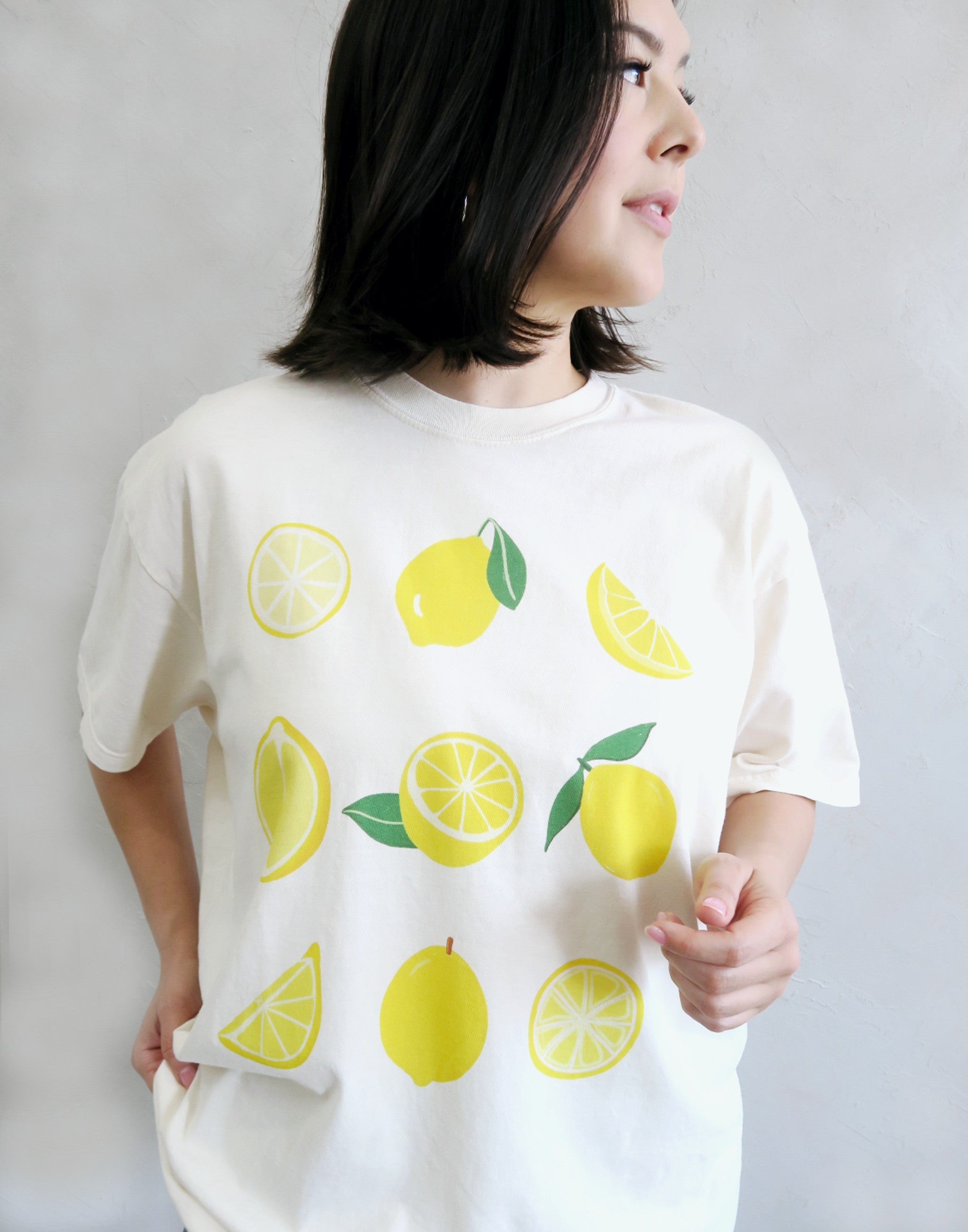 Lemon print t store shirt