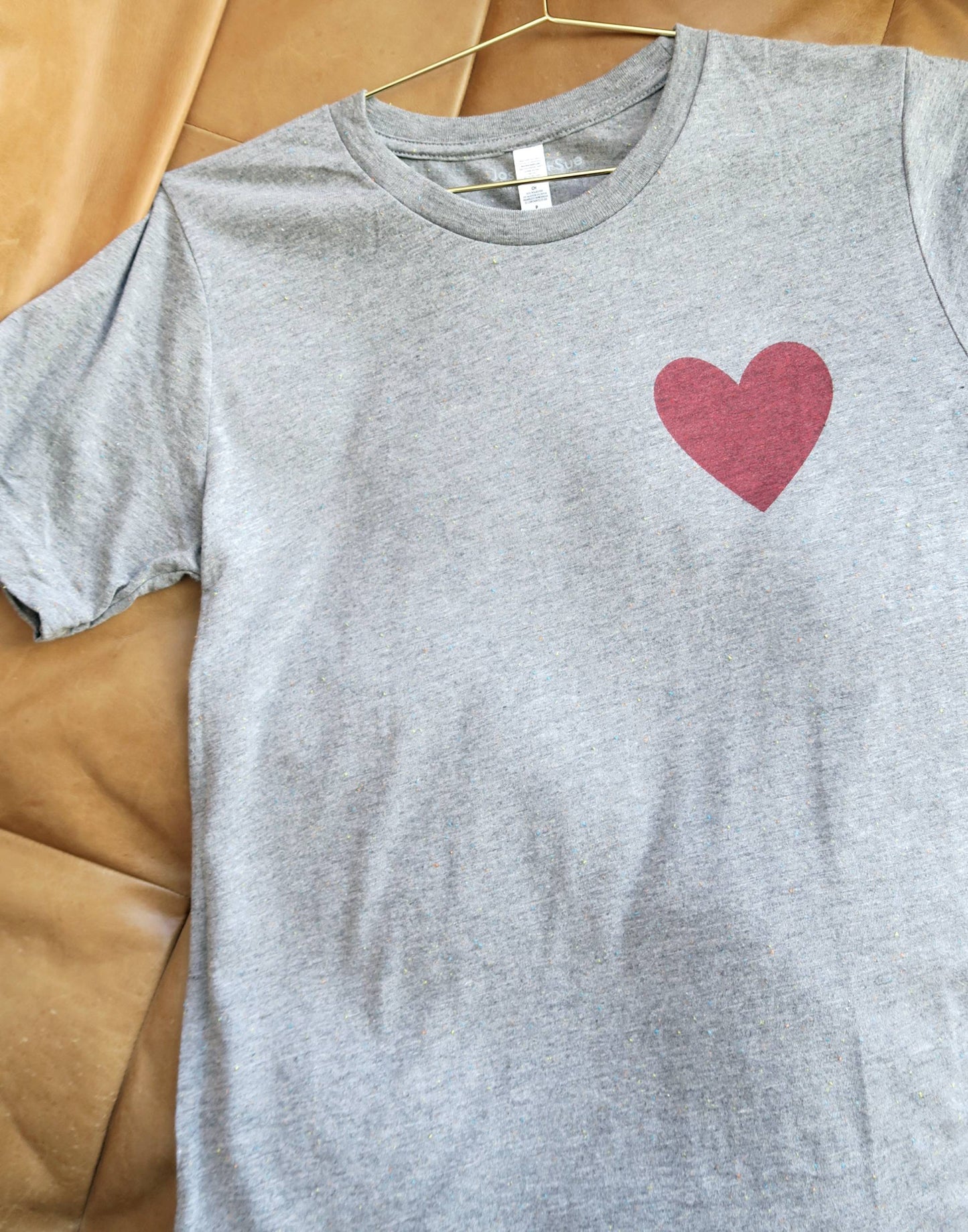 Sale- Have a Heart Rainbow Speckled T-Shirt, SMALL