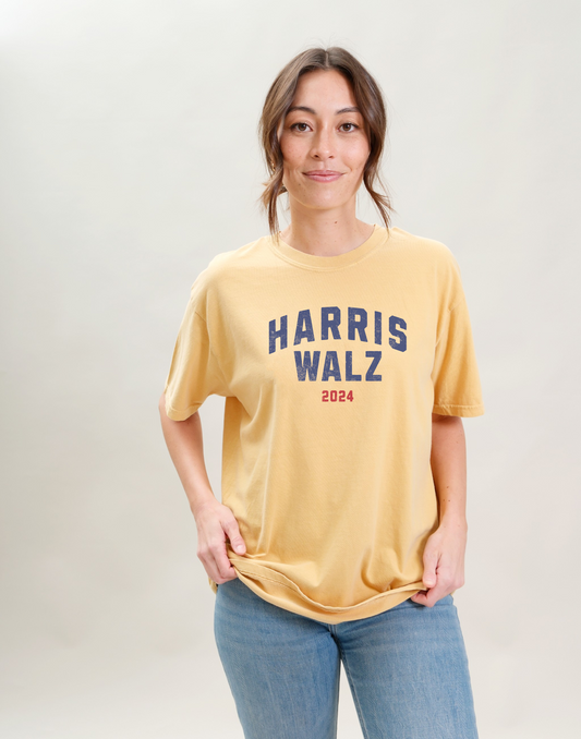 Kamala Harris/Tim Walz 2024 Vintage Wash T-Shirt (Made to order)