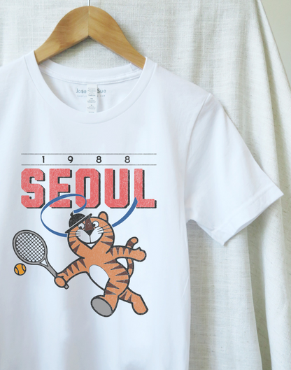 Hodori Tennis, 1988 Seoul Summer Games, Vintage Wash T-Shirt