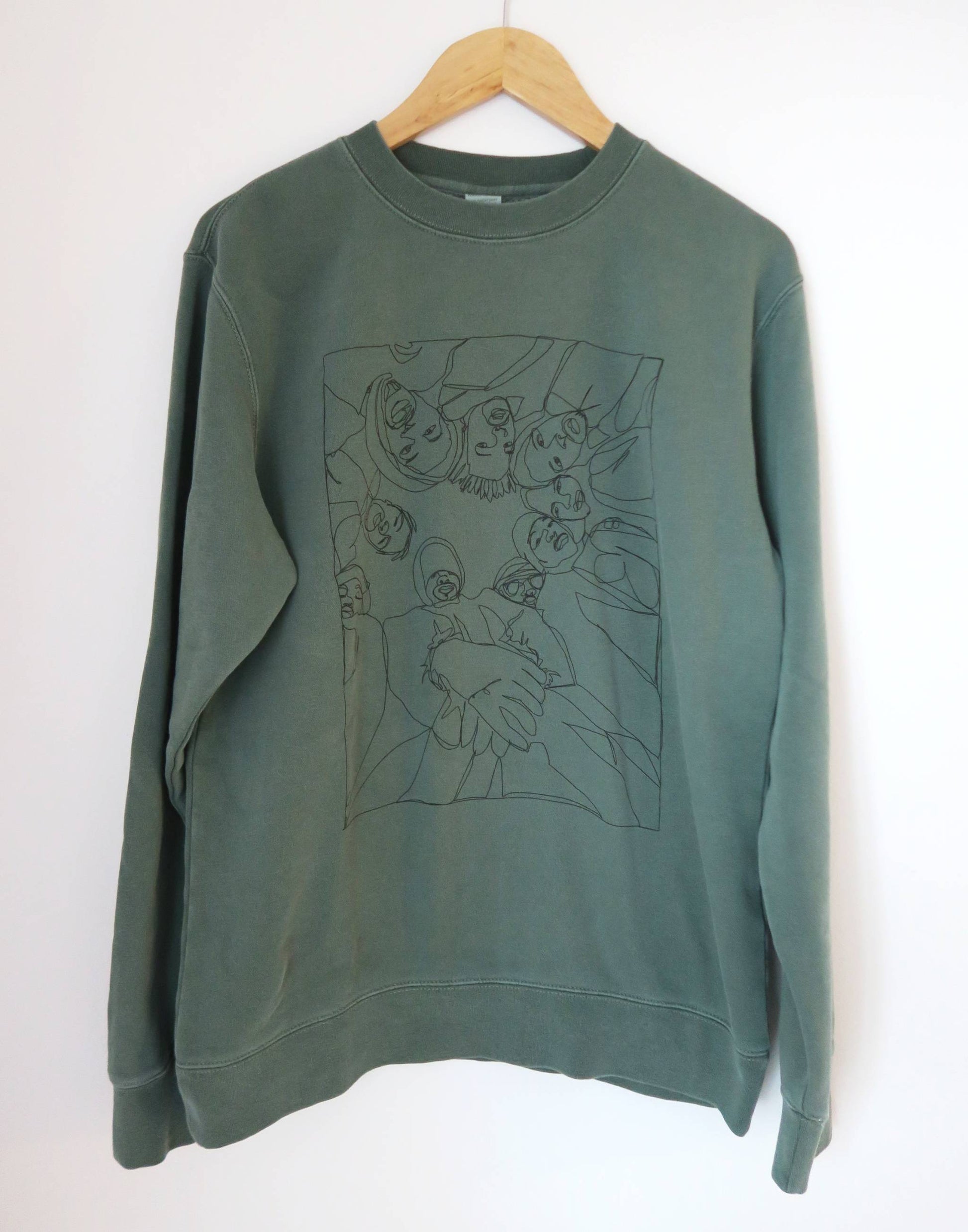Joseph+Sue Wu-Tang Forever Oversized Sweater, Vintage Pine Green